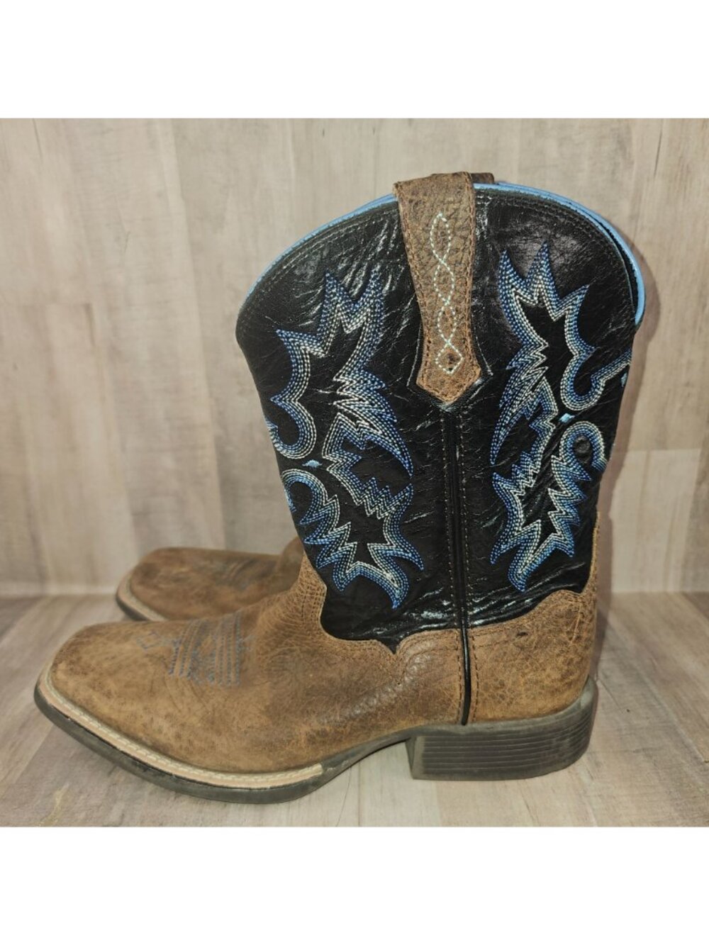 Ariat Kids Boots Size 4 (EU 35.5) Cowboy Western Rodeo Boy Girl - Picture 3 of 10
